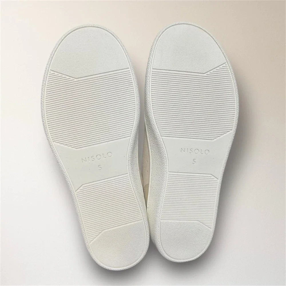 Nisolo Women's 5 Bone White‎ Leather Bria Go-To Court Sneakers New in Box $160